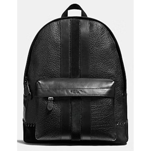 Coach Other - COACH Charles  Varsity Backpack Black Leather  Baseball Stitch #11250 $595